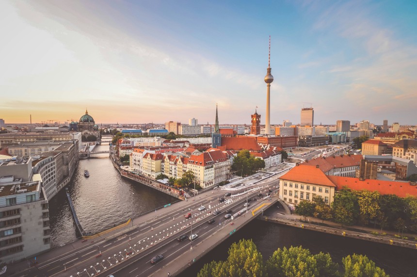 Vue de la Porte de Brandebourg à Berlin